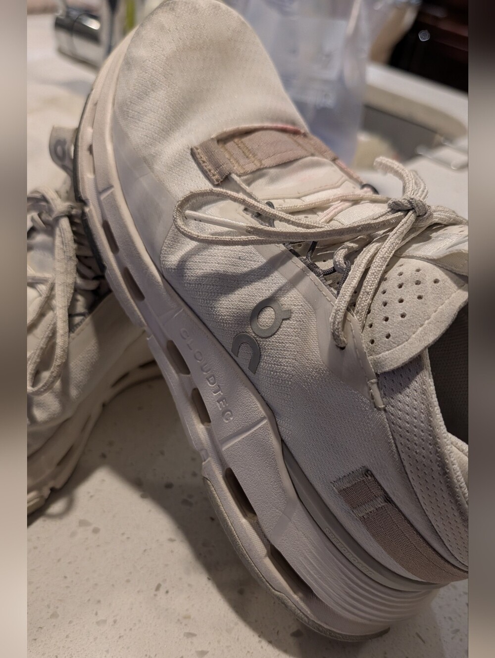 On Running CloudNova 2 Women's White/Beige Athletic Shoes